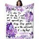 thumbnail image 1 of LHSHID Wife Birthday Gift Blanket from Husband Wedding Anniversary Romantic Gifts for Wife Flannel Throw Blankets 30"x40", 1 of 7