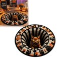 thumbnail image 4 of Halloween Theme 3D Visual Optical Floor Mat,Pumpkin Ghost Star Print Non- Washable Illusion Round Rugs,for Home,Party,Trick or Treat Entry Decor, 4 of 4