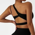 thumbnail image 4 of Riforla Backless Sports Bra Women's One Shoulder Padded Bustier Push up Gym Tops Straps Yoga Bra Workout Bra Fitness Bralette Bras for Women Black XL, 4 of 4