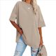thumbnail image 1 of Camiseta Básica de Corta con Cuello en V Color Albaricoque M, 1 of 5