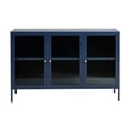 thumbnail image 5 of 3-Door Contemporary Glass & Metal Sideboard in Blue, 5 of 5
