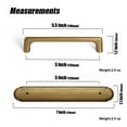 thumbnail image 3 of Goo-Ki 5''(128MM) Hole Centers Antique Brass Cabinet Pulls with Backplate, Zinc Alloy Kitchen Cabinet Handle for Dresser,Wardrobe,Cupboard, 4 Pack, 3 of 7