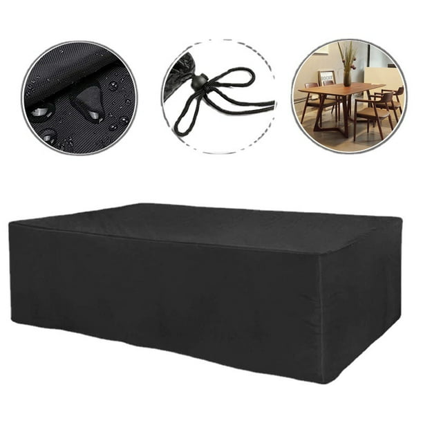 ERQVHQV Mesa de jardín Rectangular Cubierta Impermeable para Muebles de jardín Cubierta Protectora para Muebles de jardín Lona Lona para Muebles de Exterior a Prueba de Viento, 210D Anti-UV 190*66*89cm oso de fresa Electrónica