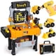 thumbnail image 1 of Banco de herramientas Lehoo Castle Toddler con taladro eléctrico y vehículos, 1 of 9