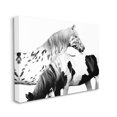thumbnail image 3 of Stupell Industries Modern Grazing Speckled Horses Black White Photography, 48 x 36,Design by Samantha Carter, 3 of 5