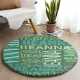thumbnail image 4 of Custom Round Rug with Name - Personalized Name Round Rugs for Boys Girls Room Bedroom - Super Soft Faux Rabbit Fur Circular Rugs, 4 of 7