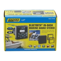 Seachoice 72106 Bluetooth® In-Dash Marine Gauge Stereo, Square Face Boat Accessory
