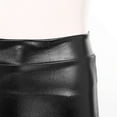 thumbnail image 6 of TTAO Shiny Metallic Booty Shorts Music Festival Rave Dance Pants Bottoms for Women Black S, 6 of 7