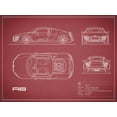 thumbnail image 2 of Rogan, Mark 18x15 White Modern Wood Framed Museum Art Print Titled - Audi R8 V10-Maroon, 2 of 4