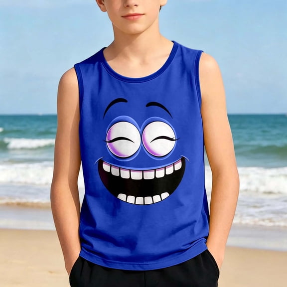 Boys Graphic Tees Lightweight Graphic Print Crewneck Short Sleeve Tee for Daily Wear Boys' Tops Tees Shirts Blue 3 Years-4 Years