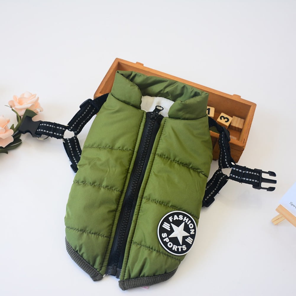 Lowestbest Warm Pet Cotton Coat, Winter Dog Jacket Thick Padded Comfortable, Reflective Safety Dog Vest, Green, S-4XL Lowestbest Warm Pet Cotton Coat, Winter Dog Jacket Thick Padded Comfortable, Reflective Safety Dog Vest, Green, S-4XL