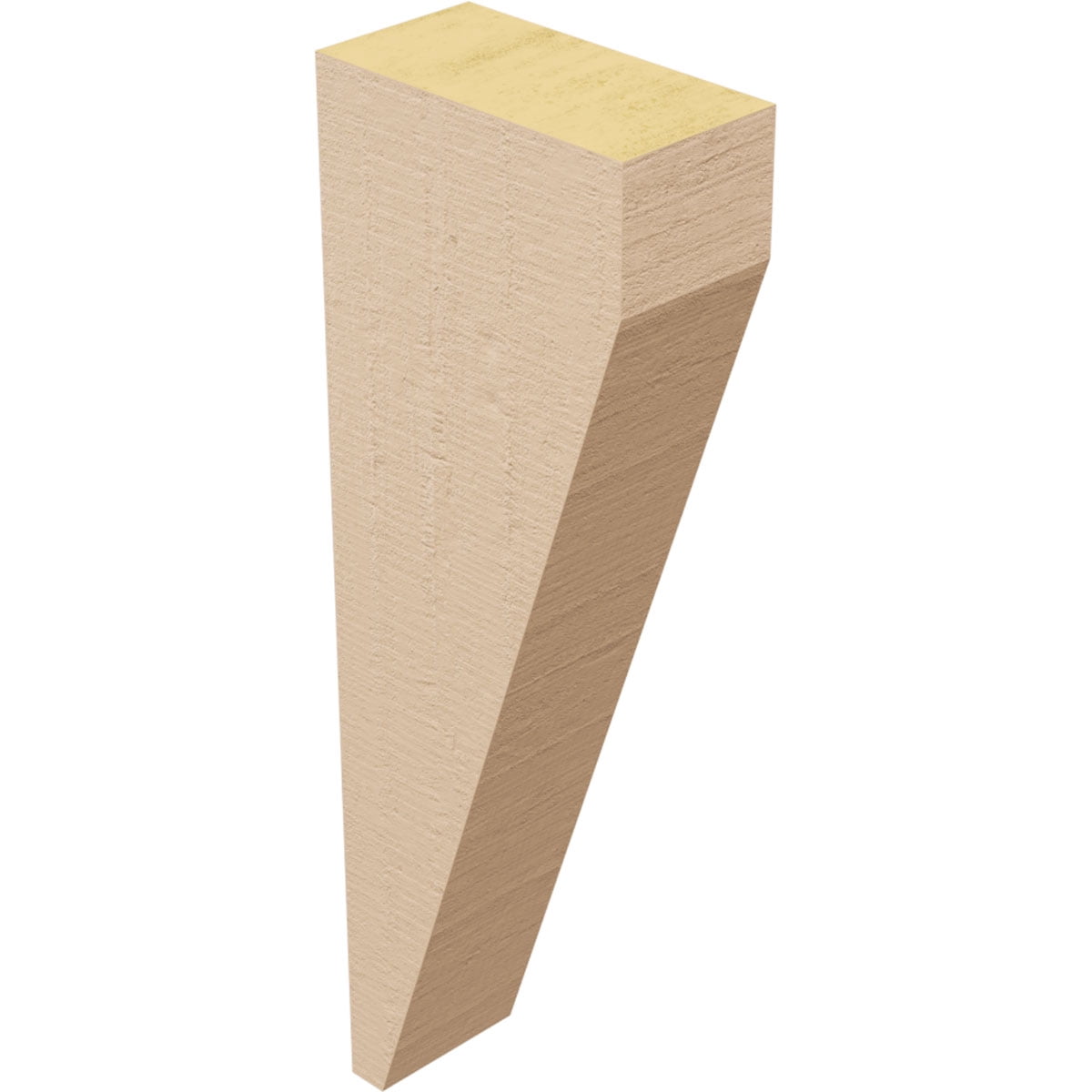 2"W x 4"D x 12"H Thin Concord Rough Cedar Woodgrain TimberThane Corbel, Primed Tan