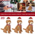 thumbnail image 5 of JUNWELL Christmas Fluffy Doodle Dog Decoration With LED Light String Merry Lovely Plush Dog For Yard Decoration, 5 of 7