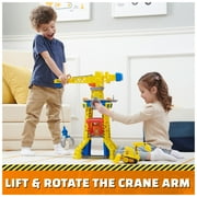 PAW Patrol, Rubble & Crew Bark Yard Crane Tower Playset with Action Figure and Vehicle, for Kids Age 3 and up