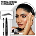 thumbnail image 2 of Eyebrow Pen Upgraded 4 Fork Tip Eye Brow Pencils for Women with Spoolie Brush, #5 Black, 2 of 9