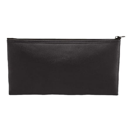 Leatherette Zippered Wallet, Leather-Like Vinyl, 11w x 6h, Black -MMF2340416W04