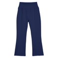 thumbnail image 3 of Domusgo Bootcut Leggings for Girls Size 14-16 Years Old Dark Blue Flare Yoga Pants, 3 of 7