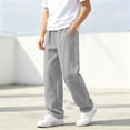 thumbnail image 5 of Boys Sweatpants Elastic Waist Loose Straight Leg Sweat Pants with Pockets Solid Color Casual Workout Joggers Pants 5-15 Years, 5 of 10