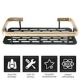 thumbnail image 4 of Miangastore Wall Shelf Stylish Nail Bathroom Storage Rack Black Corner Organizer For Holding Toothbrushes Cups More, 4 of 9