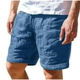 thumbnail image 2 of FDGIU Cargo Shorts Men's Suit Shorts Pants Solid Color Button Zipper Casual Beach Shorts Summer Shorts Bermuda Shorts Back to School Essentials, 2 of 6