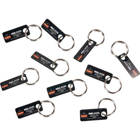 Ergodyne B3139726 Squids 3785 Split Ring Tool Attachment, Silver - 1 in. Size - Pack of 10