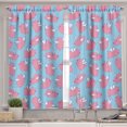 thumbnail image 2 of Ambesonne Vibrant Valance & Curtain, Cartoon Piglets Wings, 55"x45", Pale Pink Pale Blue, 2 of 7