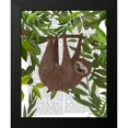 thumbnail image 2 of Fab Funky 12x14 Black Modern Framed Museum Art Print Titled - Sloth Hanging Around, 2 of 5