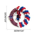 thumbnail image 3 of PALIFEUR 4th of July Wreath, 13.78 Inch Patriotic Wreaths for Front Door, Artificial Floral Door Wreaths Decorations for Memorial Day Independence Day Veterans Day, Red Blue White, 3 of 6