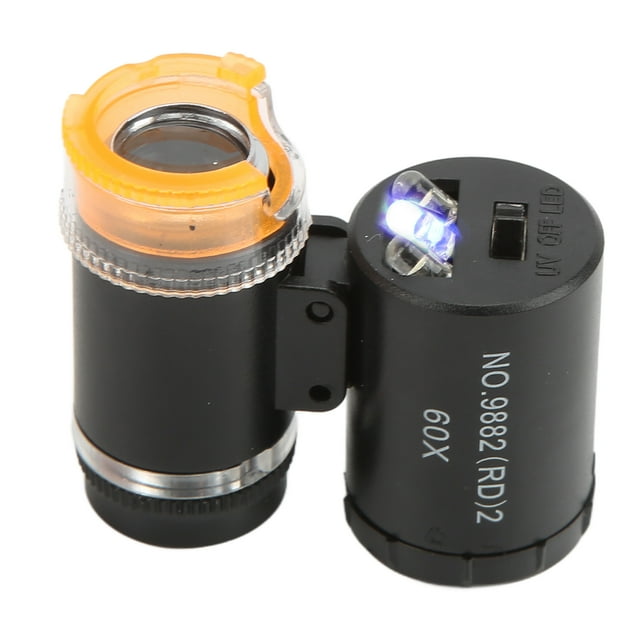 LED Microscope, Clearer Imaging Humanized Design Cold Warm Light Adjusted Mini Microscope For Electronics For Printing Machinery Silver,white,black