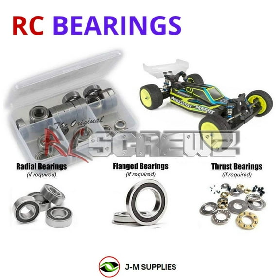 RCScrewZ Rubber Shielded Bearing Kit ass091r for Associated RC10 B6.1D 90021 RC Car | SET