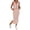 Pink, variant on Women's 2 Piece Skirt Set Cotton V Neck Faux Button Tank Tops Matching High Waist Midi Skirt 2026 Summer Spring Vacation Outfits Black L