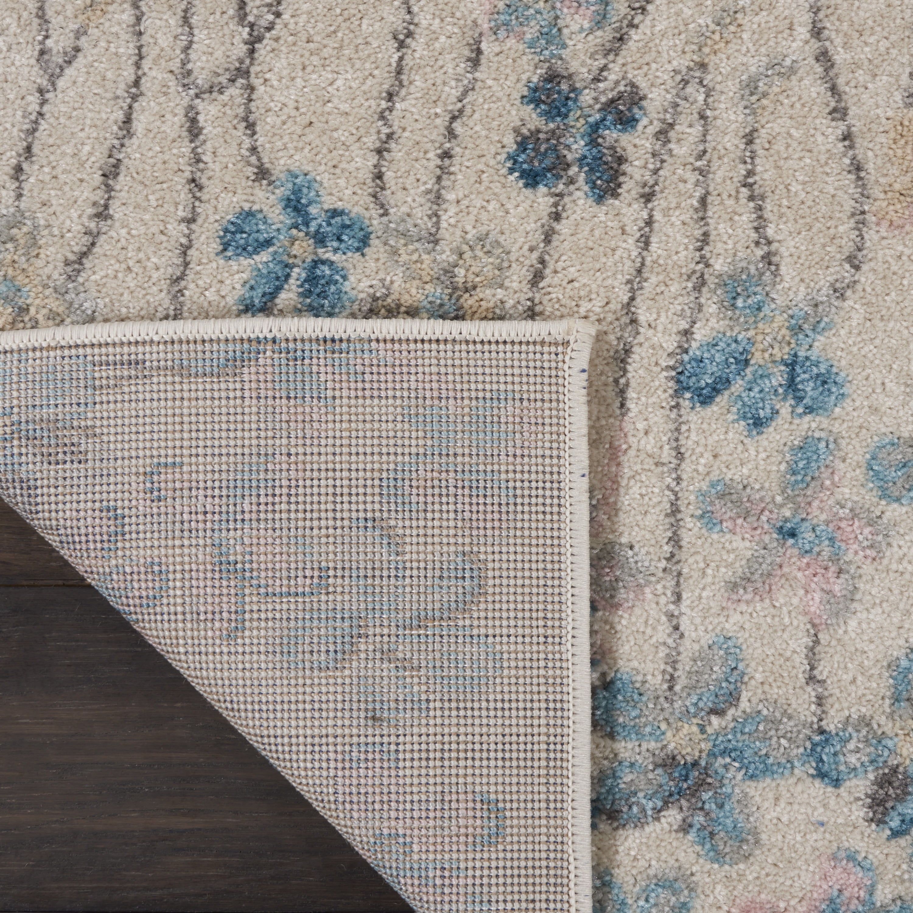 Desert Fields Contemporary Floral Ivory 2' x 4' Area Rug, (2' x 4')