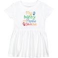 thumbnail image 3 of Inktastic Nanny and Papaw Love Me Girls Baby Dress, 3 of 5