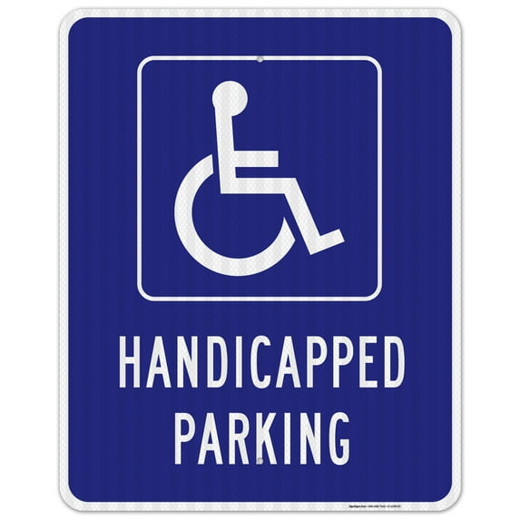 Handicap Parking Sign, Handicapped Sign, 24x30 Reflective Aluminum EGP
