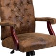 thumbnail image 3 of Bomber Brown Classic Executive Swivel Chair with Arms, 3 of 9