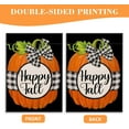 thumbnail image 6 of Home Decorative Pumpkin Large House Flag Happy Fall Garden Yard Outdoor Welcome Decor Buffalo Plaid Check Sign Farmhouse Autumn Outside Bow-knot Seasonal Burlap Decorations Double Sided 28x40, 6 of 6