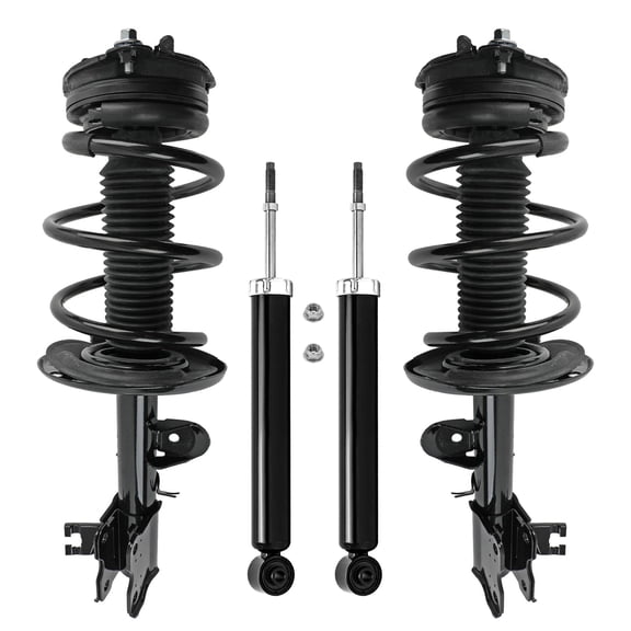 Detroit Axle - Struts Shocks for 2014-2018 Nissan Murano 2 Front Struts with Coil Spring 2 Rear Shock Absorbers 2015 2016 2017 Replacement Suspension Kit