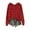 Vermilion, variant on Women's Fashion Casual Long Sleeve Christmas Print Hooded Knitted Sweatshirt, Cozy Fall Winter Top with Soft Fabric and Holiday Design for Seasonal Comfort,Deep Red,L