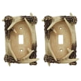 thumbnail image 3 of Ebros Set of 2 Woodland Rustic Deer Antlers Wall Single Toggle Switch Cover, 3 of 6