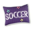 thumbnail image 5 of Lush Decor Girls Soccer Kick Kids Reversible Quilt, Full/Queen, Purple, 5-Pc Set, 5 of 11