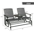 thumbnail image 3 of Costway 2 Person Outdoor Patio Double Glider Chair Loveseat Rocking w/Center Table Gray, 3 of 9