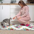 thumbnail image 3 of Pioneer Flower Floral Print Pattern Kitchen Rugs Sets Of 2, Anti Fatigue Non Slip Washable Floor Mats for Kitchen Sink Laundry, 17X30 Inch + 17X47 Inch, 3 of 6