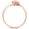 thumbnail image 2 of SuperJeweler Flower Shaped Diamond Promise Ring In Rose Gold For Women, 2 of 6