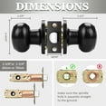 thumbnail image 5 of (3 Pack) knobelite Round Passage Door Knob(Non-Locking Knobs), Keyless Doorknobs Interior/Exterior Door Lockset,Passage Knobs for Hallway/Closet,Black Finish Modern Design Door Hardware, 5 of 6