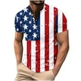 thumbnail image 1 of Birdeem Chemises pour Hommes Hommes Imprimé Bouton Décontracté Manches Courtes Col Rond Blouses Chemises, 1 of 12