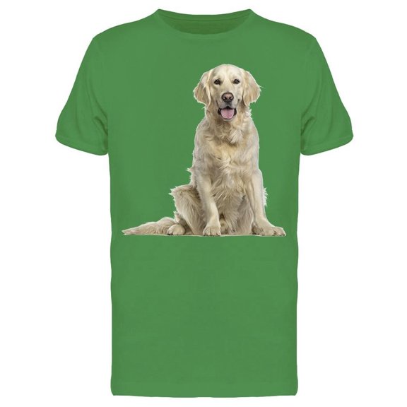 Golden Retriever Sitting Pic Tee Men's -Image by Shutterstock
