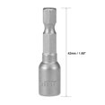 thumbnail image 3 of Unique Bargains 10Pcs 1/4' Quick Change Shank Cr-V 6mm Magnetic Nut Setter, 1.65' Length, 3 of 5