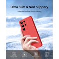 thumbnail image 5 of for Samsung Galaxy S23 Ultra Case, with Full Camera Cover Protection，Liquid Silicone Slim Shockproof Protective Phone Case [Microfiber Lining] (Red), 5 of 12