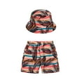 thumbnail image 2 of Esaierr Boys Girls Beach Pants Suit for Kids Toddler Summer Printed Little Big Fashion Casual Beach Pants + Hat Kids Clothes,Size 2-13Years, 2 of 8