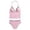 Pink, variant on Girls Bikini Seashell Accented Triangle Halter Top Swimsuit Sleeveless Teenager Active Beachwear Sets 2 Piece